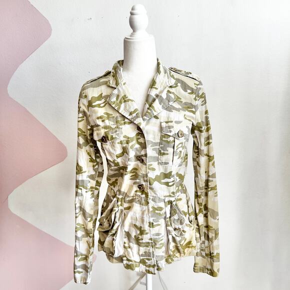 Hard Tail Forever Camo Jacket Vintage 2000s Y2K Utility Indie Sleaze Retro Small - Picture 1 of 8